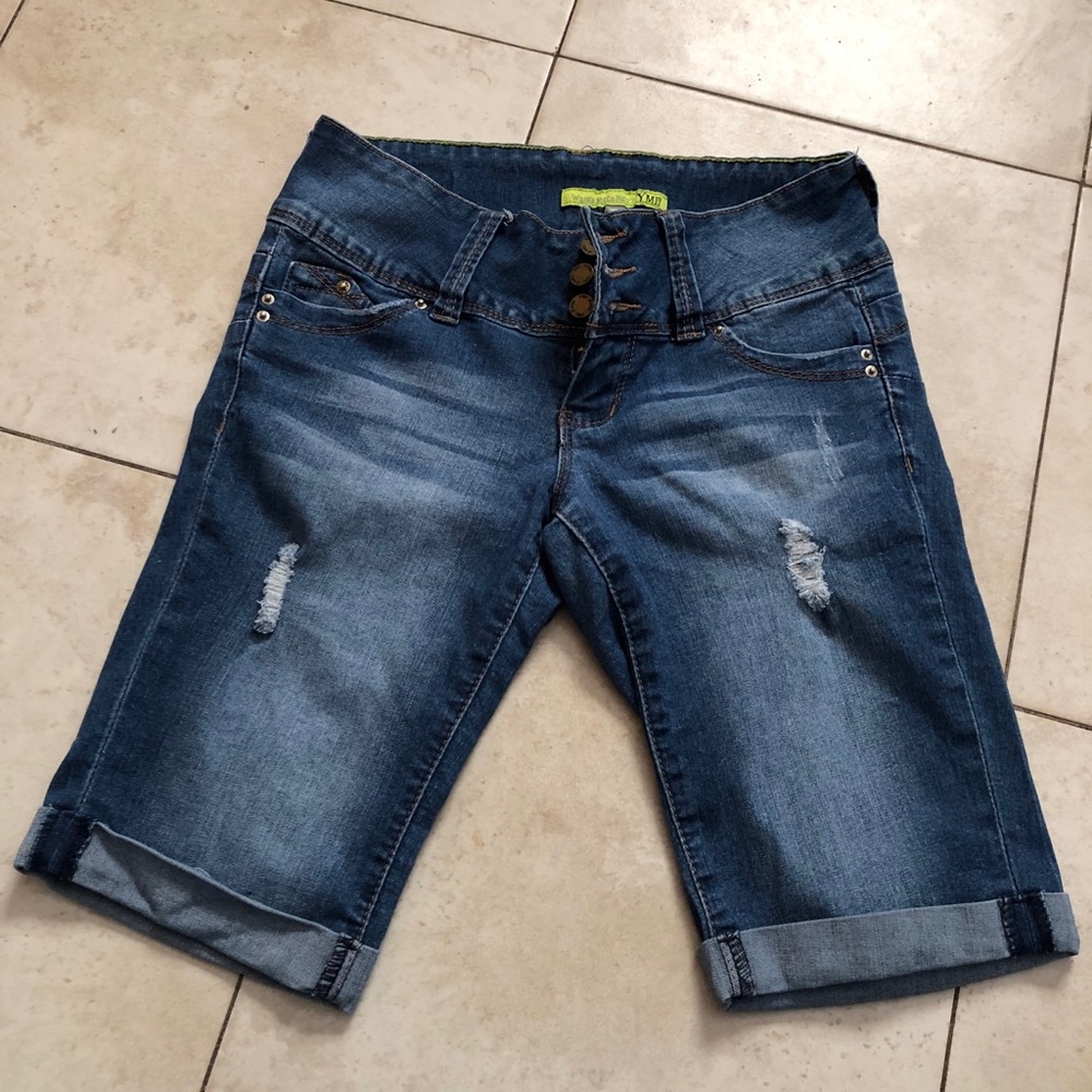 YMI Distressed Jean Shorts